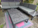 Luxe grijze Aluminium Loungeset - 6 Zitplaatsen, Ophalen, 6 zitplaatsen, Bank, Aluminium
