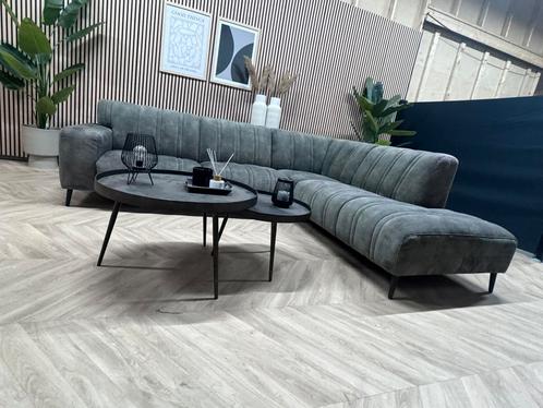 ZGAN De Bommel Velvet Velours Hoekbank - Mosgroen - 270x230, Huis en Inrichting, Banken | Bankstellen, Zo goed als nieuw, Hoekbank