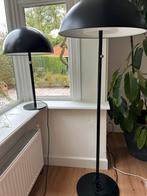 Twee staande woonkamerlampen mat zwart, Ophalen, Gebruikt, Metaal, Minder dan 100 cm