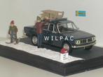 Volvo 144 donkerblauw 1970 m, slee en skier in 1:43. Altaya., Ophalen of Verzenden, Nieuw, Auto, Overige merken