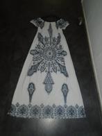 Alrisa Lange Stretch Zomer Jurk Wit Zwart maat XL-XXL, Verzenden, Wit, Maat 46/48 (XL) of groter, Zo goed als nieuw