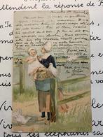 1-9-1905 Moeder en kind - klederdracht - duiven (ME), Ophalen of Verzenden, Voor 1920, Gelopen, Kinderen