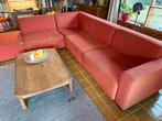 Oranjebruine Hoekbank met Losse Elementen, Ophalen, 250 tot 300 cm, Gebruikt, 100 tot 125 cm