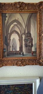 Cor van der Zwalm: Kerkinterieur, Antiek en Kunst, Ophalen of Verzenden