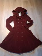 collectif heather quilted velvet hooded coat burgundy, Kleding | Dames, Jassen | Zomer, Nieuw, Ophalen of Verzenden