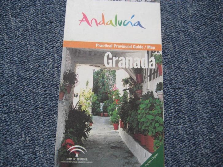 Toeristische kaart / folder van Granada, Boeken, Atlassen en Landkaarten, Gelezen, Landkaart, Spanje, 2000 tot heden, Verzenden
