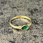 14k gouden ring met groen steen, Sieraden, Tassen en Uiterlijk, Ringen, Groen, Ophalen of Verzenden