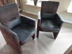 Twee eetkamer stoelen, Huis en Inrichting, Ophalen, Gebruikt, Bruin, Twee
