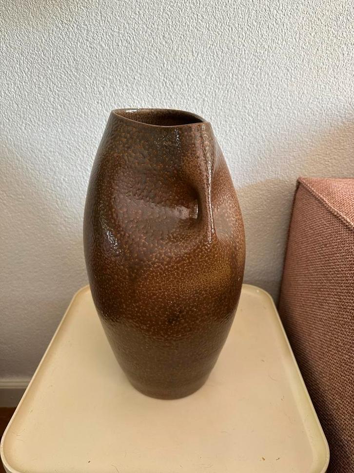 Vintage West Germany vaas Handarbeit – jaren 60/70 design, Huis en Inrichting, Woonaccessoires | Vazen, Gebruikt, Overige kleuren