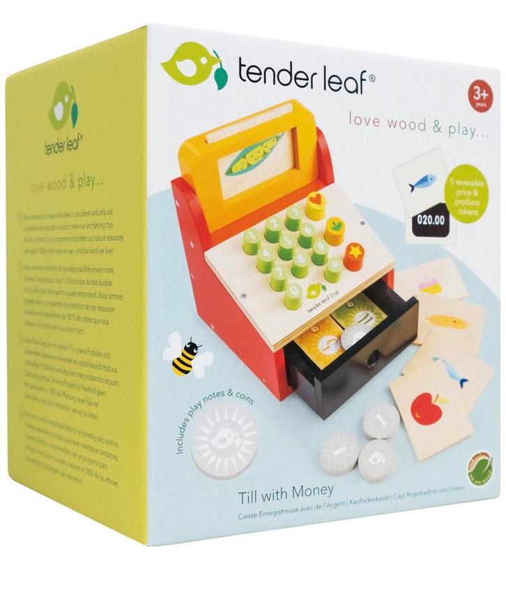 Tender leaf houten kinder kassa, speelgoed nieuw, Kinderen en Baby's, Speelgoed | Educatief en Creatief, Nieuw, Ophalen of Verzenden