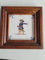 Makkum Holland Handwerk Tegel in Houten Lijst, Antiek en Kunst, Antiek | Wandborden en Tegels, Ophalen of Verzenden