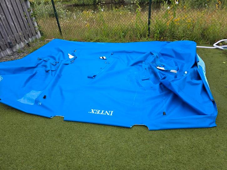 4.5x2.2 Intex Opzetzwembad met skimmer, filter, afdekhoes, Tuin en Terras, Zwembaden, Gebruikt, Opzetzwembad, Minder dan 80 cm