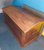Antieke houten dekenkist met opbergvak, Ophalen of Verzenden, Gebruikt, 100 tot 150 cm, 50 tot 75 cm