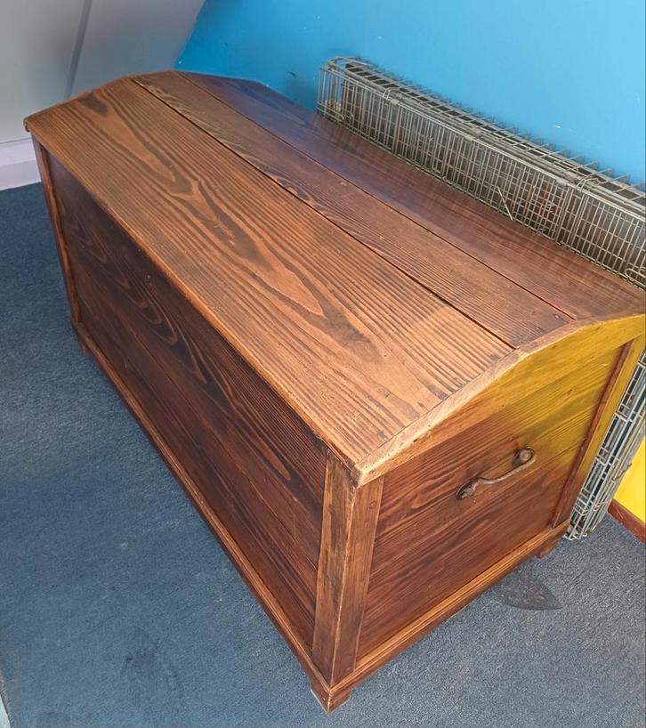 Antieke houten dekenkist met opbergvak, Huis en Inrichting, Woonaccessoires | Kisten, Gebruikt, 50 tot 75 cm, 100 tot 150 cm, Ophalen of Verzenden