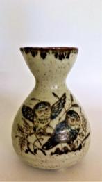 Vintage Enesco vaasje uilen (7697), Ophalen, Zo goed als nieuw, Aardewerk of Porselein, Minder dan 50 cm