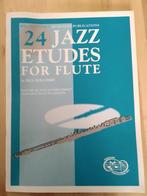 Bladmuziek 24 Jazz Etudes for Flute met CD, Nieuw, Jazz, Ophalen of Verzenden, Thema