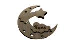 Houten Maan met Naam - Gepersonaliseerde Wanddecoratie, Verzenden, Nieuw, Wanddecoratie