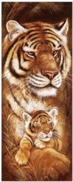 Full diamond painting: Tijger met welp [Box D – 26], Ophalen, Nieuw, Knutselwerk