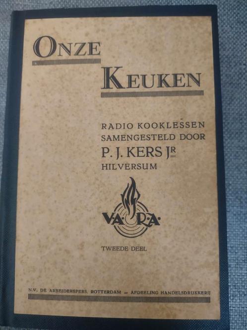 Kookboek Onze Keuken P.J. Kers VARA Hilversum Radio kookles, Boeken, Kookboeken, Gelezen, Azië en Oosters, Ophalen of Verzenden
