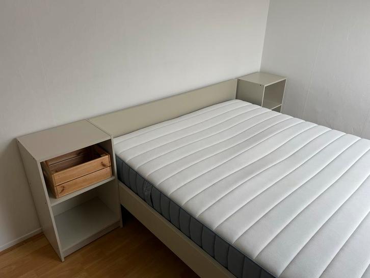 IKEA Gursken bed 140x200 - 1,5 jaar oud, Huis en Inrichting, Slaapkamer | Bedden, Gebruikt, Twijfelaar, 140 cm, 200 cm, Overige materialen