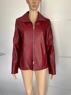 H839 Echt-leren jasje maat 38=M jack blazer colbert d-rood, Kleding | Dames, Jasjes, Kostuums en Pakken, Maat 38/40 (M), Ophalen of Verzenden
