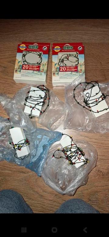 6 x Lemax lichtsnoer kermis gekleurd met verlichting voor ke beschikbaar voor biedingen
