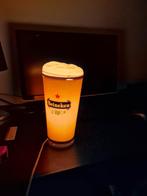 Heineken BIERGLASLAMP, Verzamelen, Merken en Reclamevoorwerpen, Ophalen of Verzenden, Zo goed als nieuw, Lichtbak of (neon) lamp