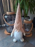 Nieuwe Kerst gnoom 58 cm met lichtjes bruin/beige/roomwit, Ophalen of Verzenden, Nieuw