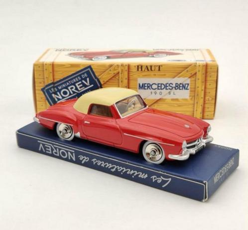 Mercedes Benz 190 SL '56 Rood NOREV / DINKY 1:43 ref. CL3512, Hobby en Vrije tijd, Modelauto's | 1:43, Nieuw, Auto, Norev, Verzenden