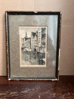 Ets amsterdam, Antiek en Kunst, Kunst | Etsen en Gravures, Ophalen of Verzenden