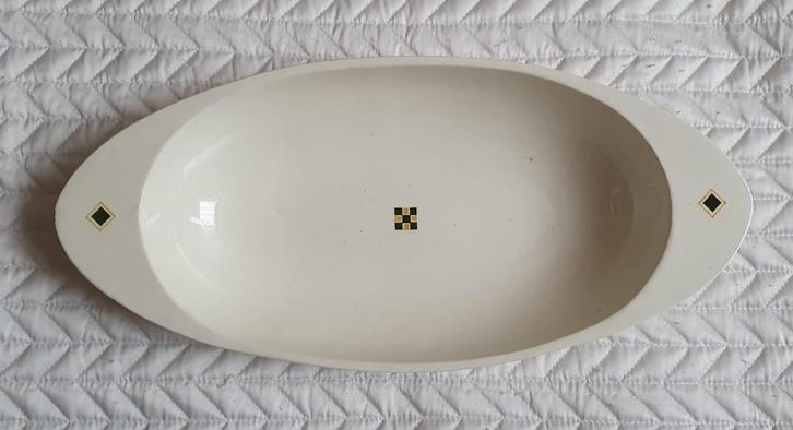 Chris van der Hoef brood schaal blokjesmotief, Antiek en Kunst, Antiek | Keramiek en Aardewerk, Verzenden