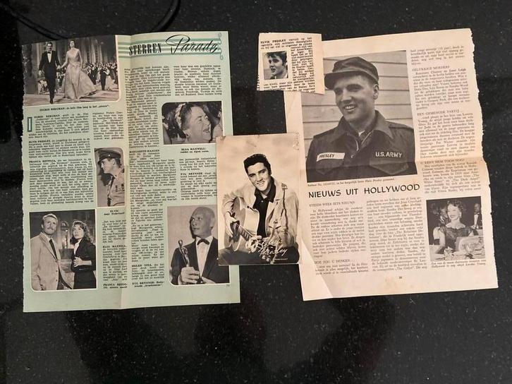 Elvis Presley Memorabilia Collectie, Verzamelen, Muziek, Artiesten en Beroemdheden, Gebruikt, Foto of Kaart, Ophalen of Verzenden