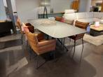 Label Cocoon dining stoel set - showroommodel, Vijf, Zes of meer stoelen, Stof, Ophalen of Verzenden, Bruin