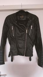 zwart leren jas mt xl, Kleding | Dames, Ophalen of Verzenden, Gedragen, Maat 46/48 (XL) of groter, Zwart