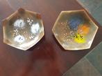 Vintage Koperen Schaaltjes met Emaille - Retro Set, Ophalen of Verzenden