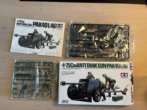 Tamiya 7,5cm Anti Tank Gun PAK 40, Hobby en Vrije tijd, Modelbouw | Auto's en Voertuigen, Zo goed als nieuw, Overige typen, 1:32 tot 1:50