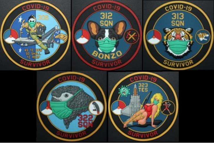 Complete serie RNLAF Covid 19 survivor KLU, Verzamelen, Militaria | Algemeen, Luchtmacht, Embleem of Badge, Nederland, Verzenden