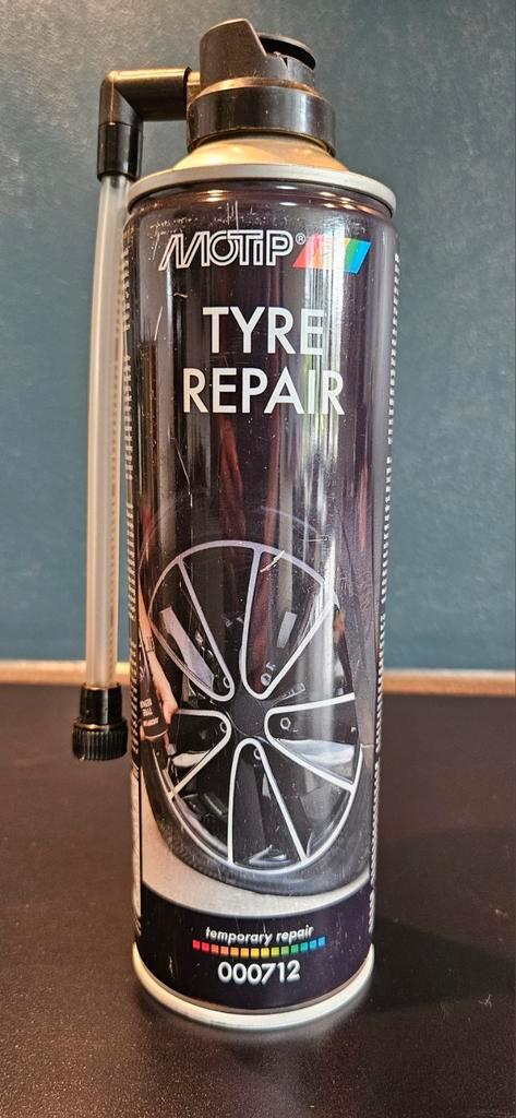 Tyre repair, banden reparatie spuitbus, pech onderweg, Auto diversen, Onderhoudsmiddelen, Ophalen of Verzenden