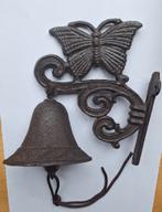 Bel van gietijzer vlinder, Tuin en Terras, Tuinwanddecoratie, Verzenden, Nieuw