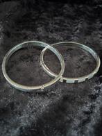 Zilveren slavenarmband 181 met parelmoer, Sieraden, Tassen en Uiterlijk, Armbanden, Ophalen of Verzenden, Zilver, Zilver