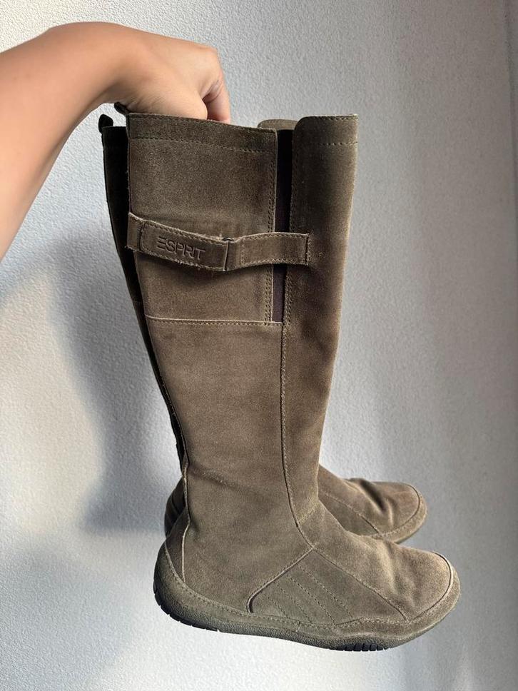 Vintage Y2K khaki groene echt suede hoge laarzen, Kleding | Dames, Schoenen, Zo goed als nieuw, Hoge laarzen, Groen, Ophalen of Verzenden