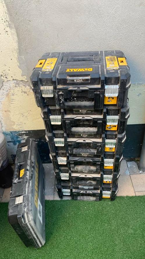 Diverse gebruikte dewalt tstak kisten., Doe-het-zelf en Verbouw, Gereedschapskisten, Gebruikt, Ophalen of Verzenden
