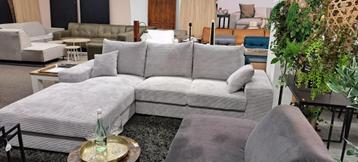 Elegante Witte Rib Lounge bank  beschikbaar voor biedingen