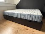 IKEA BED NORDLI incl matras, Ophalen, Zwart, Tweepersoons, 140 cm