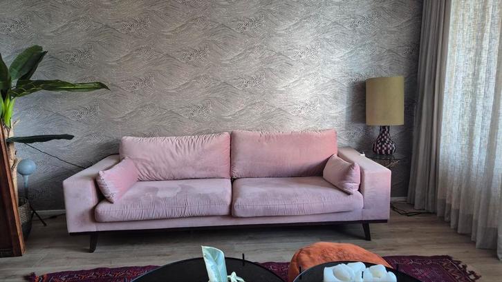 Roze Wehkamp Torino Bank - Stijlvol en Comfortabel!, Huis en Inrichting, Banken | Bankstellen, Zo goed als nieuw, Rechte bank