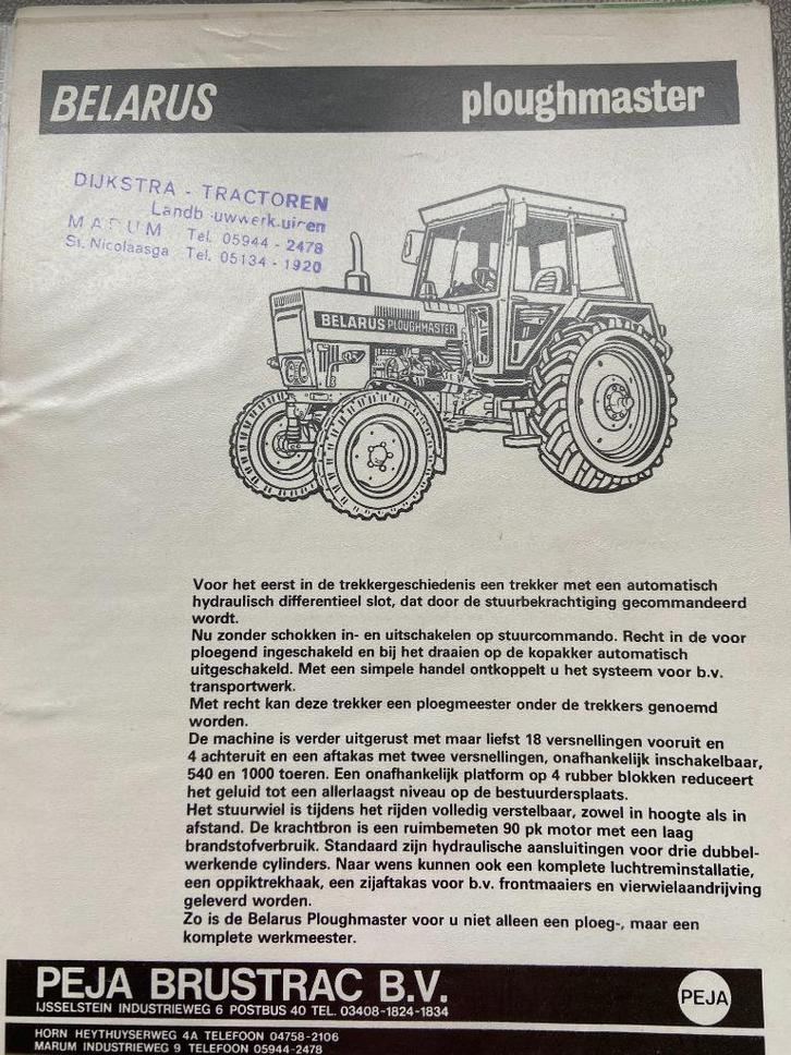 Tractorfolders, Boeken, Catalogussen en Folders, Zo goed als nieuw, Folder, Ophalen of Verzenden