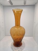 Mooie hoge Empoli vaas in de kleur amber geel Hoog 46 cm, Ophalen of Verzenden
