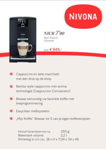 Nivona koffiemachines. Gratis proefpakket 3kg koffie!!  beschikbaar voor biedingen
