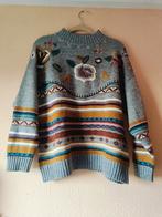 Vintage trui streepjes bloemen maat S M, Maat 38/40 (M), Ophalen of Verzenden, Zo goed als nieuw, Vintage