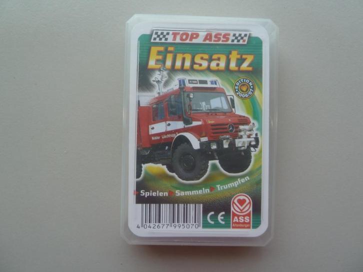 Top Ass Einsatz kwartetspel brandweerwagens, Verzamelen, Speelgoed, Ophalen of Verzenden